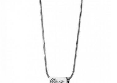 Κολίε Από Ατσάλι Με Καρδιά AS13777 - AMOR AMOR - 