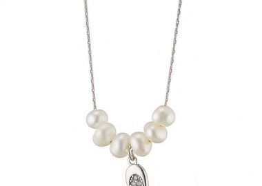 Κολίε Από Ατσάλι Με Καρδιά Και Μαργαριτάρι AS13654 - AMOR AMOR - 