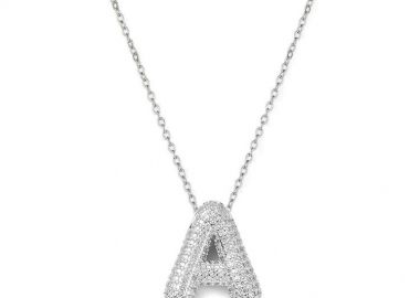 Κολιέ Από Ατσάλι Με Λατινικά Μονόγραμματα Crystal Balloon MI13580 - AMOR AMOR - 