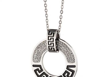 Κολιέ Από Ατσάλι Με Μαίανδρο AS12191 - AMOR AMOR - 