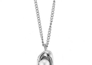 Κολίε Από Ατσάλι Με Μαργαριτάρι AS13644 - AMOR AMOR - 