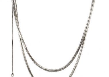 Κολίε Από Ατσάλι Με Μαργαριτάρι AS13672 - AMOR AMOR - 