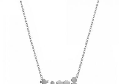 Κολιέ Από Ατσάλι Με Οικογένεια-Μαμά-Μπαμπά-Γιό-Κόρες MI12807 - AMOR AMOR - 