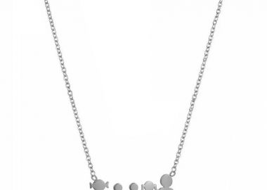 Κολιέ Από Ατσάλι Με Οικογένεια-Μαμά-Μπαμπά-Γιούς-Κόρη MI12804 - AMOR AMOR - 