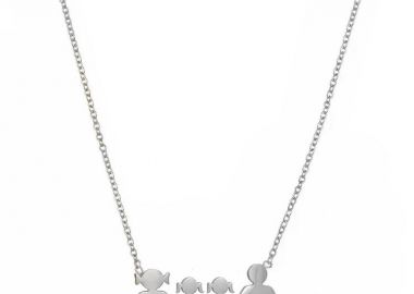 Κολιέ Από Ατσάλι Με Οικογένεια-Μαμά-Μπαμπά-Κόρες MI12798 - AMOR AMOR - 