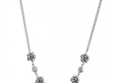 Κολίε Από Ατσάλι Με Τριαντάφυλλα AS13775 - AMOR AMOR - 