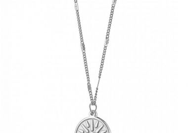 Κολίε Από Ατσάλι Με Ήλιο Της Βεργίνας AS13771 - AMOR AMOR - 