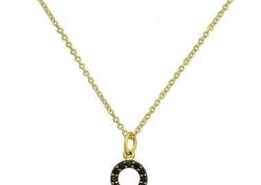 Κολιέ από χρυσό 9 καρατίων Κ9 με το σύμβολο της γυναικάς και πέτρες ζιργκόν -  - 