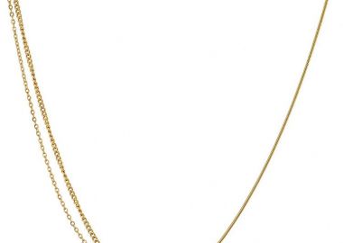 Κολίε Choker Από Ατσάλι Επιχρυσωμένο 24Κ AS12748 - AMOR AMOR - 