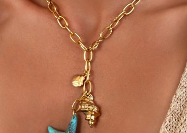 ΚΟΛΙΕ ΧΡΥΣΟ ΜΕ ΚΟΧΥΛΙΑ ΚΑΙ ΑΣΤΕΡΙΑ - TRINIDAD - fashionroom - 