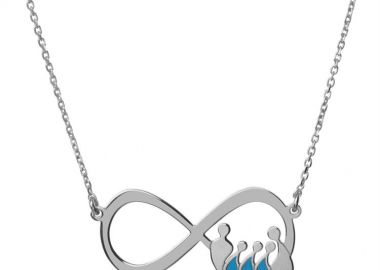 Κολιέ εντυπωσιακό άπειρο με την οικογένεια από ασήμι με μπαμπά μαμά και 3 αγόρια -  - 