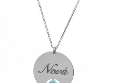 Κολιέ φλουρί Νονά από ασήμι -  - 