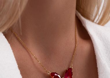 ΚΟΛΙΕ ΦΟΥΞΙΑ ΠΕΤΑΛΟΥΔΑ - BUTTERFLY - sense-shop - 