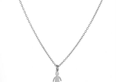 Κολιέ για μαμάδες από ασήμι με αγοράκι -  - 