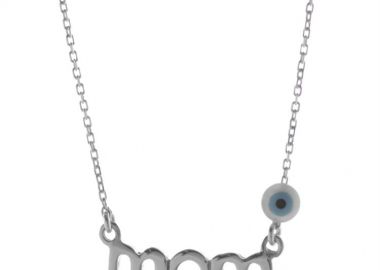 Κολιέ για μαμάδες mom από ασήμι με ματάκι -  - 