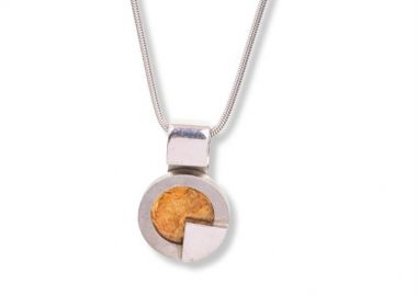 Κολιέ γυναικείο από ασήμι 925 και χρυσό Κ14 -  - 