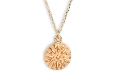 Κολιέ γυναικείο από επιχρυσωμένο ασήμι 925 δίσκος της φαιστού -  - 