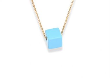 Κολιέ γυναικείο από επιχρυσωμένο ασήμι 925 με πάστα τυρκουάζ -  - 
