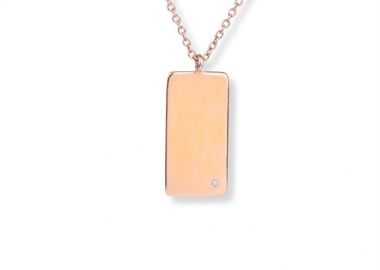 Κολιέ γυναικείο από επιχρυσωμένο ασήμι 925 με πέτρα ζιργκόν -  - 