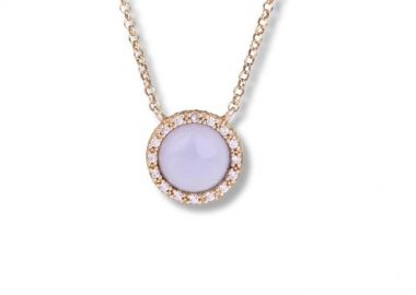 Κολιέ γυναικείο από επιχρυσωμένο ασήμι 925 με πέτρες ζιργκόν -  - 