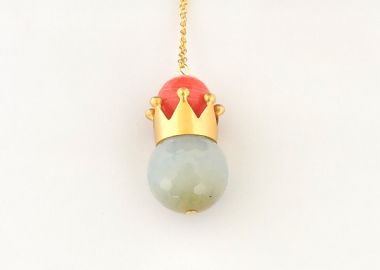 Κολιέ Κορώνα με ημιπολύτιμους λίθους -  - 