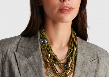 Κολιέ μακρύ με μεταλλικά στοιχεία - 5206179127172 -  - 