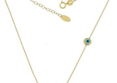Κολιέ μαμά από χρυσό 14Κ με ματάκι -  - 
