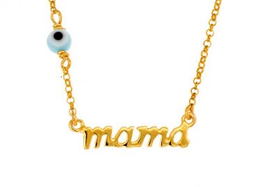 Κολιε μαμα από επιχρυσωμένο ασήμι -  - 