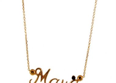 Κολιέ μαμά από επιχρυσωμένο ασήμι με πέτρα EUROPEAN CRYSTALS -  - 