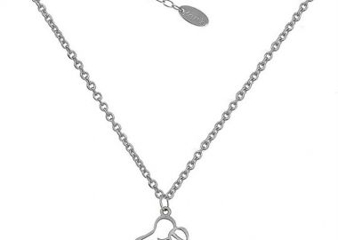 Κολιέ μαμά με μπαμπά και το αγόρι που περιμένουν από λευκόχρυσο 9Κ -  - 