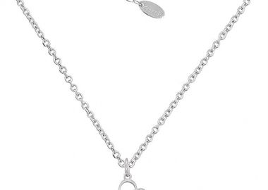 Κολιέ μαμά με μπαμπά και το μωράκι που περιμένουν από λευκόχρυσο 9Κ -  - 