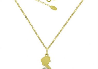 Κολιέ μαμά που κυοφορεί αγόρι από χρυσό 14Κ -  - 