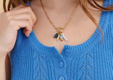 Κολιέ με ατσάλινη αλυσίδα και κρεμαστά - 5206179117302 -  - 