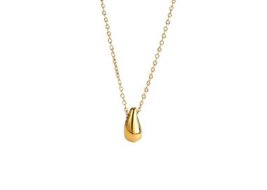Κολιέ με charm σταγόνας από ανοξείδωτο ατσάλι σε χρυσή απόχρωση -  - 