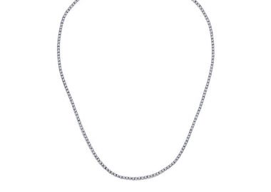 Κολιέ με Διαμάντια Λευκόχρυσος Κ18 - 40064 -  - 