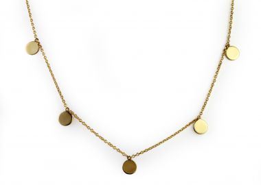 Κολιέ με Φλουριά Χρυσός Κ9 - 16067 -  - 