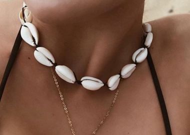 ΚΟΛΙΕ ΜΕ ΚΟΧΥΛΙΑ- SEASHELL CHOKER - sense-shop - 