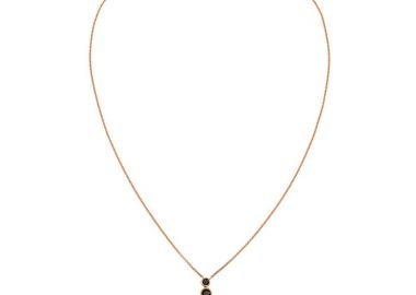 Κολιέ με Μαύρα Διαμάντια Ροζ Χρυσός Κ18 - 10004BL -  - 