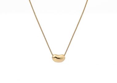 Κολιέ με οβάλ μενταγιόν από ανοξείδωτο ατσάλι σε χρυσή απόχρωση -  - 