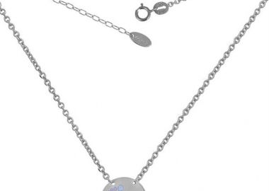 Κολιέ με πατούσες μωρού αγοράκι από λευκόχρυσο 9Κ -  - 