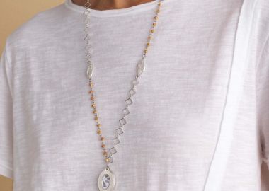 Κολιέ με συνδυασμό στοιχείων - 5206634977458 -  - 