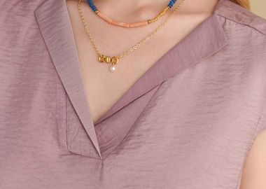 Κολιέ με συνδυασμό υλικών - 5206634977472 -  - 