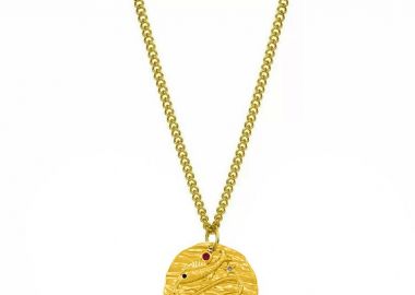 Κολιέ με το Ζώδιο του Ιχθύ με Πολύχρωμα Ζιργκόν Από Ανοξείδωτο Ατσάλι AA14183 - AMOR AMOR - 