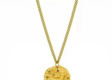 Κολιέ με το Ζώδιο του Κριού με Πολύχρωμα Ζιργκόν Από Ανοξείδωτο Ατσάλι AA14172 - AMOR AMOR - 