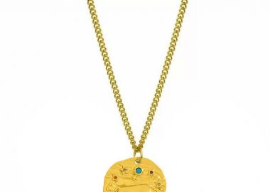 Κολιέ με το Ζώδιο του Ταύρου με Πολύχρωμα Ζιργκόν Από Ανοξείδωτο Ατσάλι AA14173 - AMOR AMOR - 