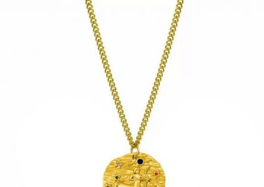 Κολιέ με το Ζώδιο του Τοξότη με Πολύχρωμα Ζιργκόν Από Ανοξείδωτο Ατσάλι AA14180 - AMOR AMOR - 