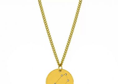 Κολιέ με τον Αστερισμό των Διδύμων με Ζιργκόν από Ανοξείδωτο Ατσάλι AA14186 - AMOR AMOR - 