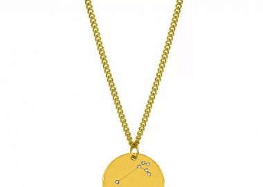 Κολιέ με τον Αστερισμό του Σκορπιού με Ζιργκόν από Ανοξείδωτο Ατσάλι Επιχρυσωμένο 24Κ AA14191 - AMOR AMOR - 