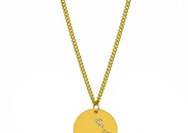 Κολιέ με τον Αστερισμό του Ταύρου με Ζιργκόν από Ανοξείδωτο Ατσάλι AA14185 - AMOR AMOR - 