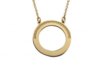 Κολιέ με Ζιργκόν Χρυσός Κ14 - 03Ν389 -  - 